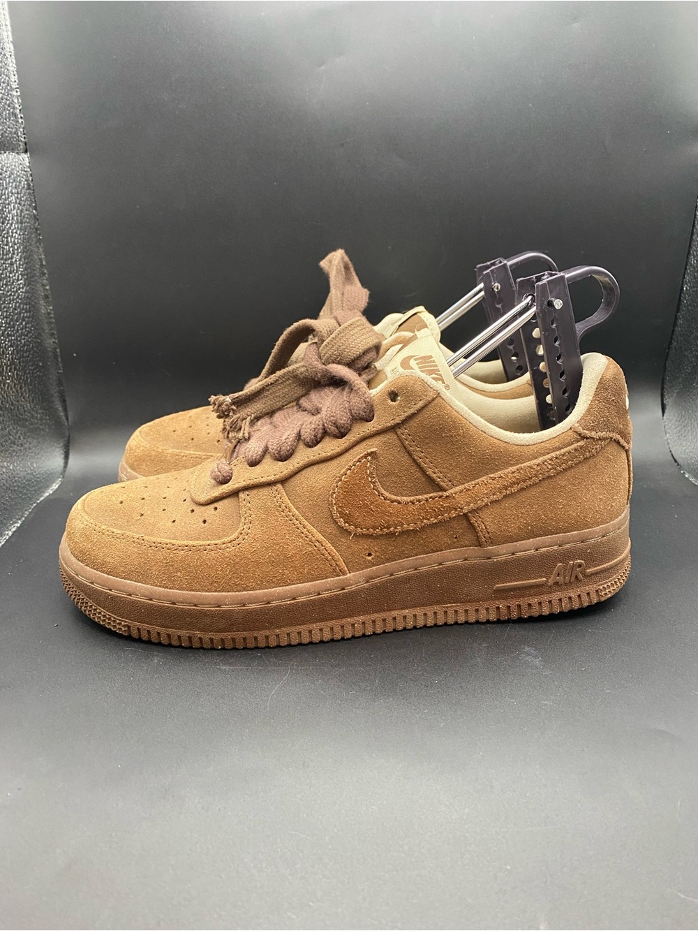 Women’s SZ 7 Nike Air Force One ‘07 “Cacao Wow” Brown Suede Shoes Sneakers